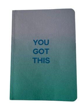 JOURNAL NOTEBOOK YOU GOT THIS blank lined pages purple teal ombré soft cover